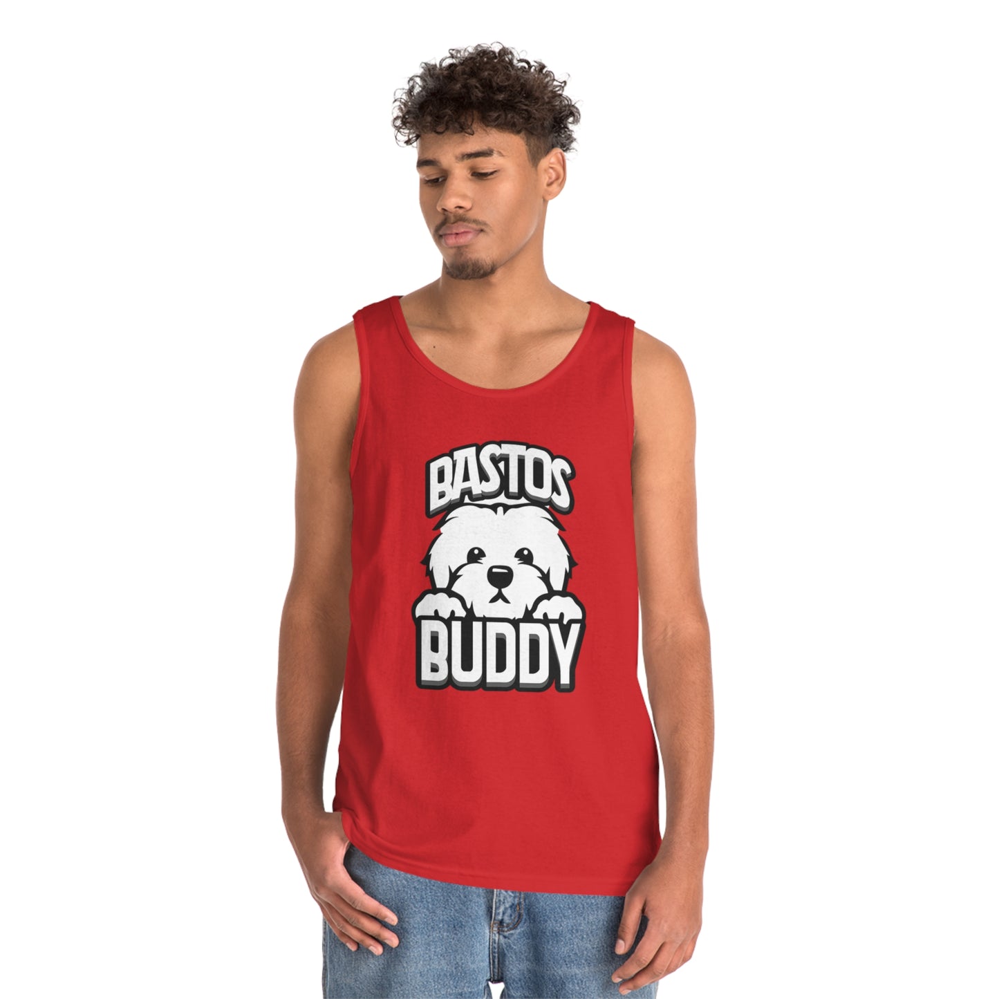 Bastos Buddy Signature Logo - Unisex Heavy Cotton Tank Top