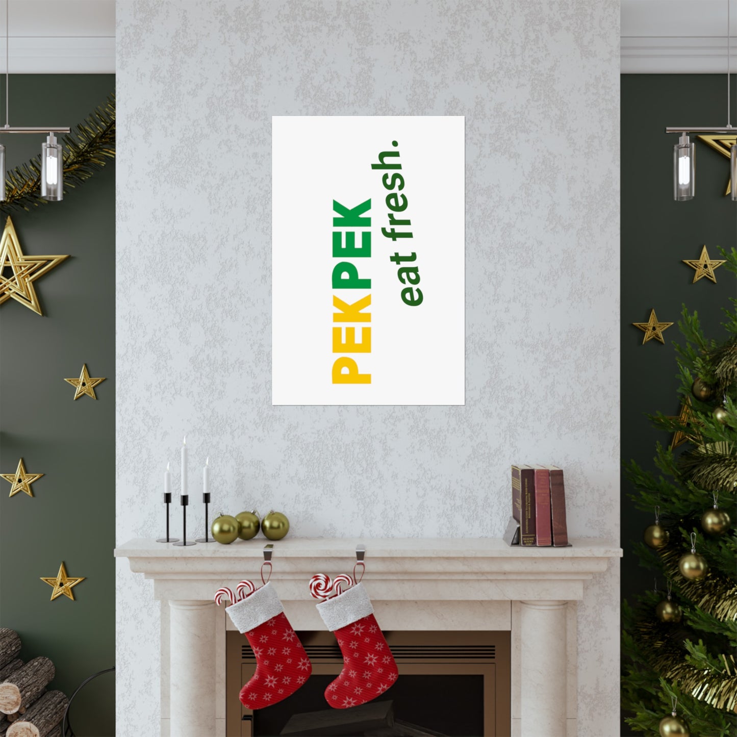 Pek Pek Eat Fresh Matte Vertical Poster