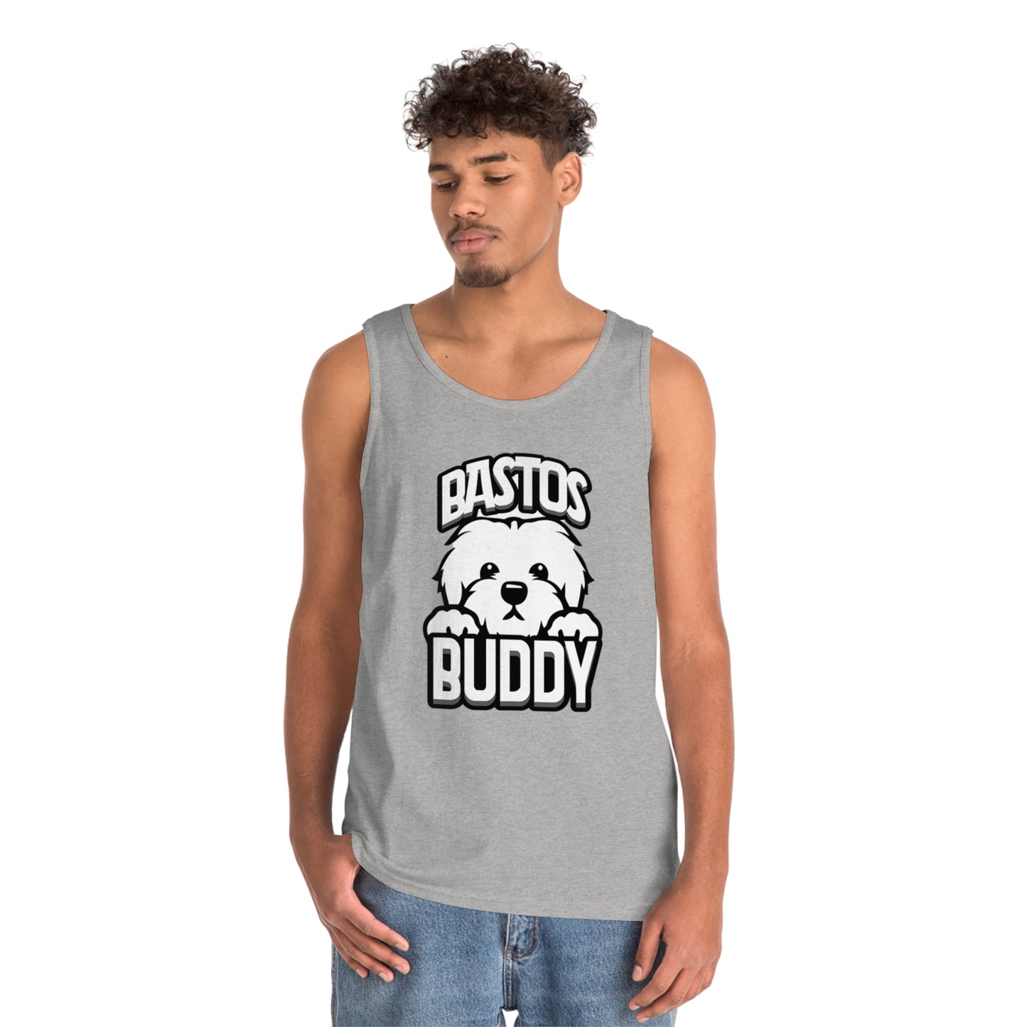 Bastos Buddy Signature Logo - Unisex Heavy Cotton Tank Top