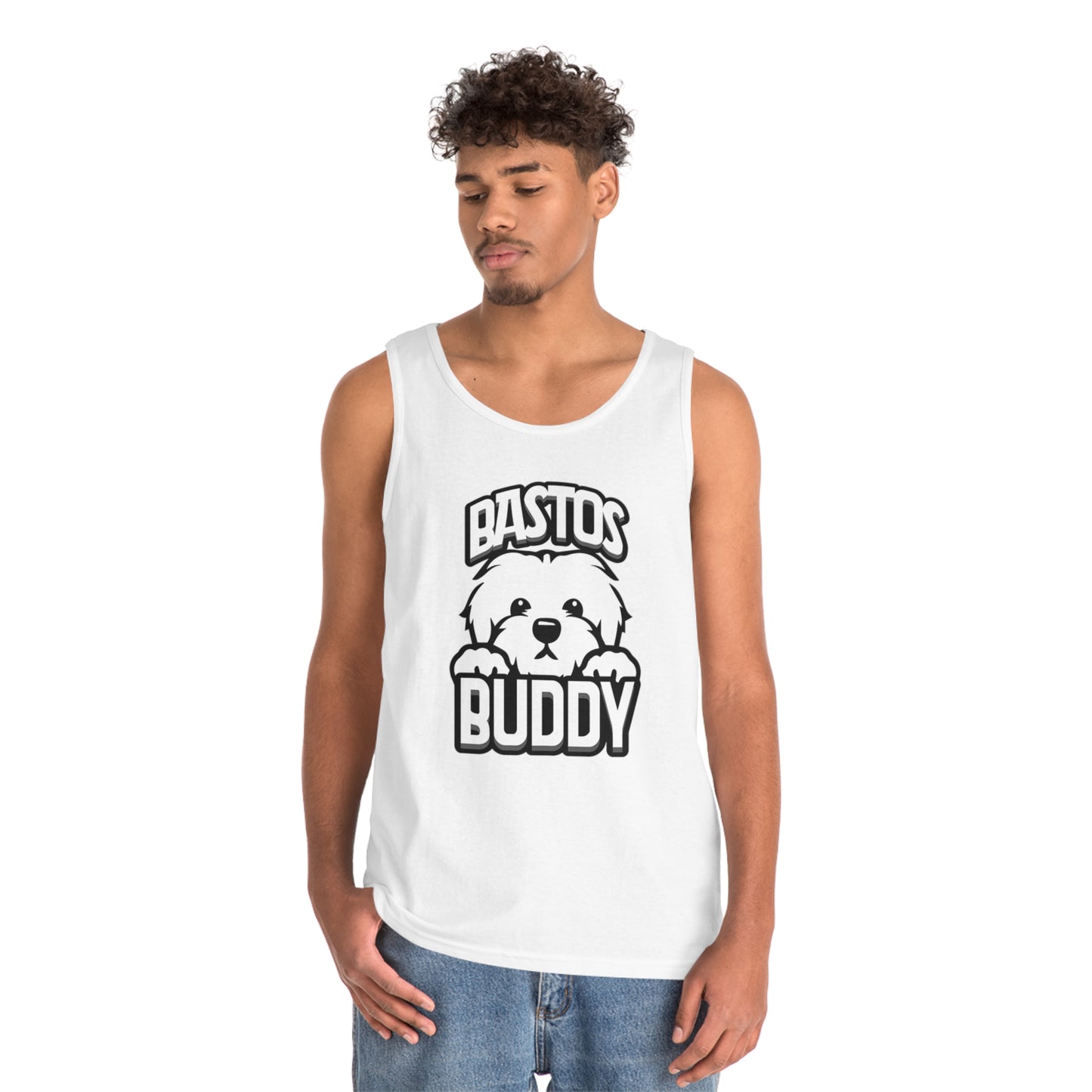 Bastos Buddy Signature Logo - Unisex Heavy Cotton Tank Top