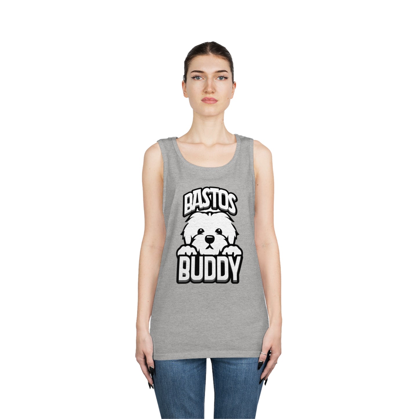 Bastos Buddy Signature Logo - Unisex Heavy Cotton Tank Top