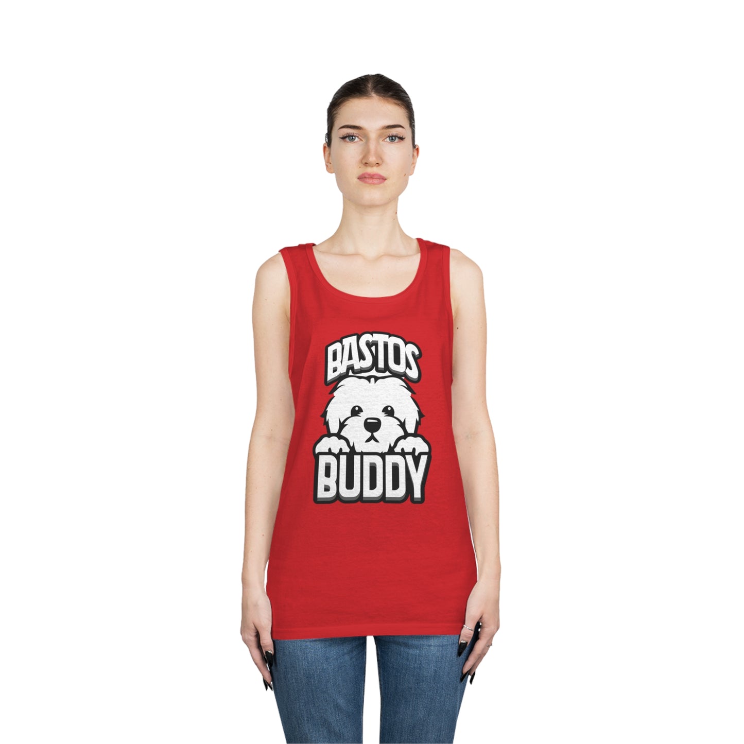 Bastos Buddy Signature Logo - Unisex Heavy Cotton Tank Top