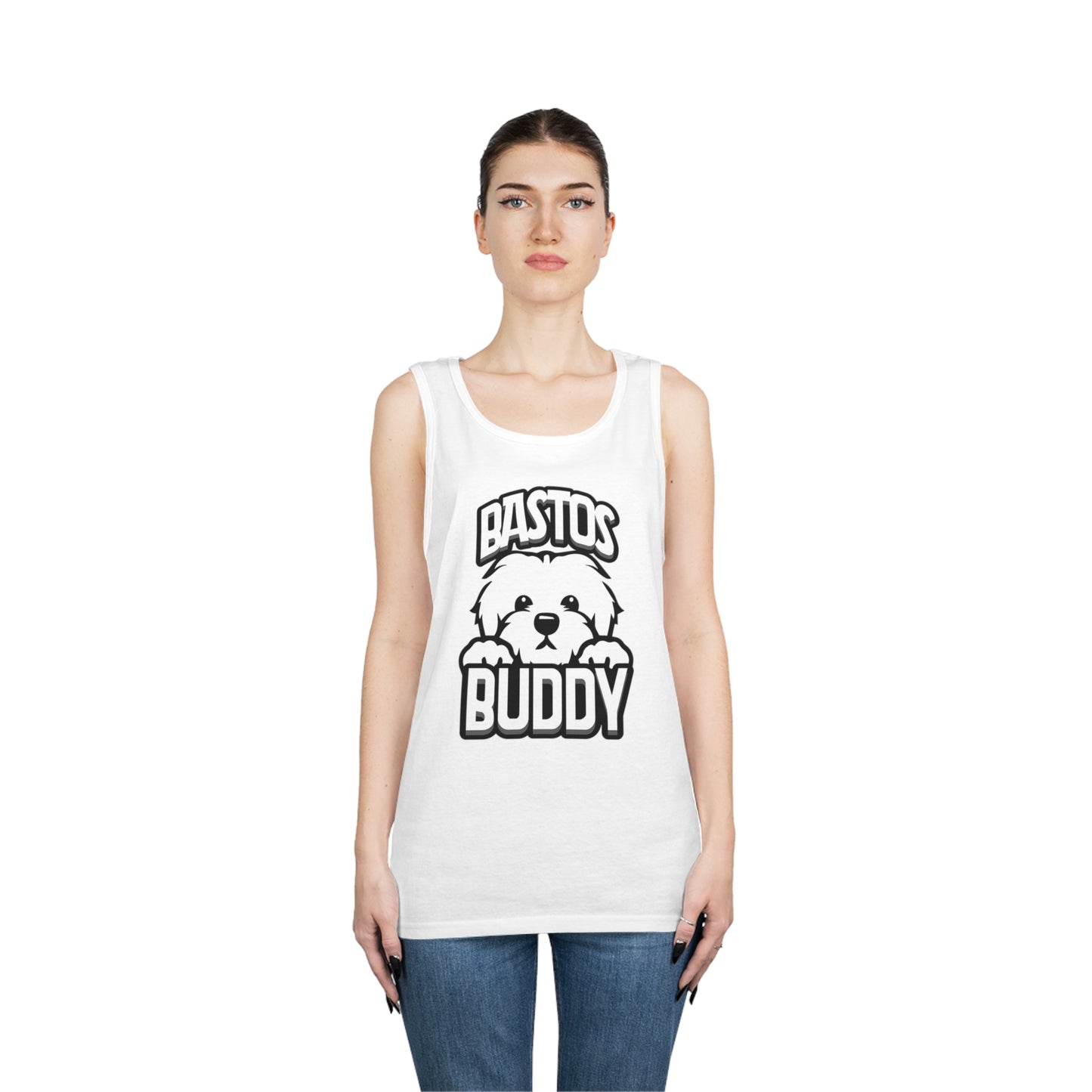 Bastos Buddy Signature Logo - Unisex Heavy Cotton Tank Top