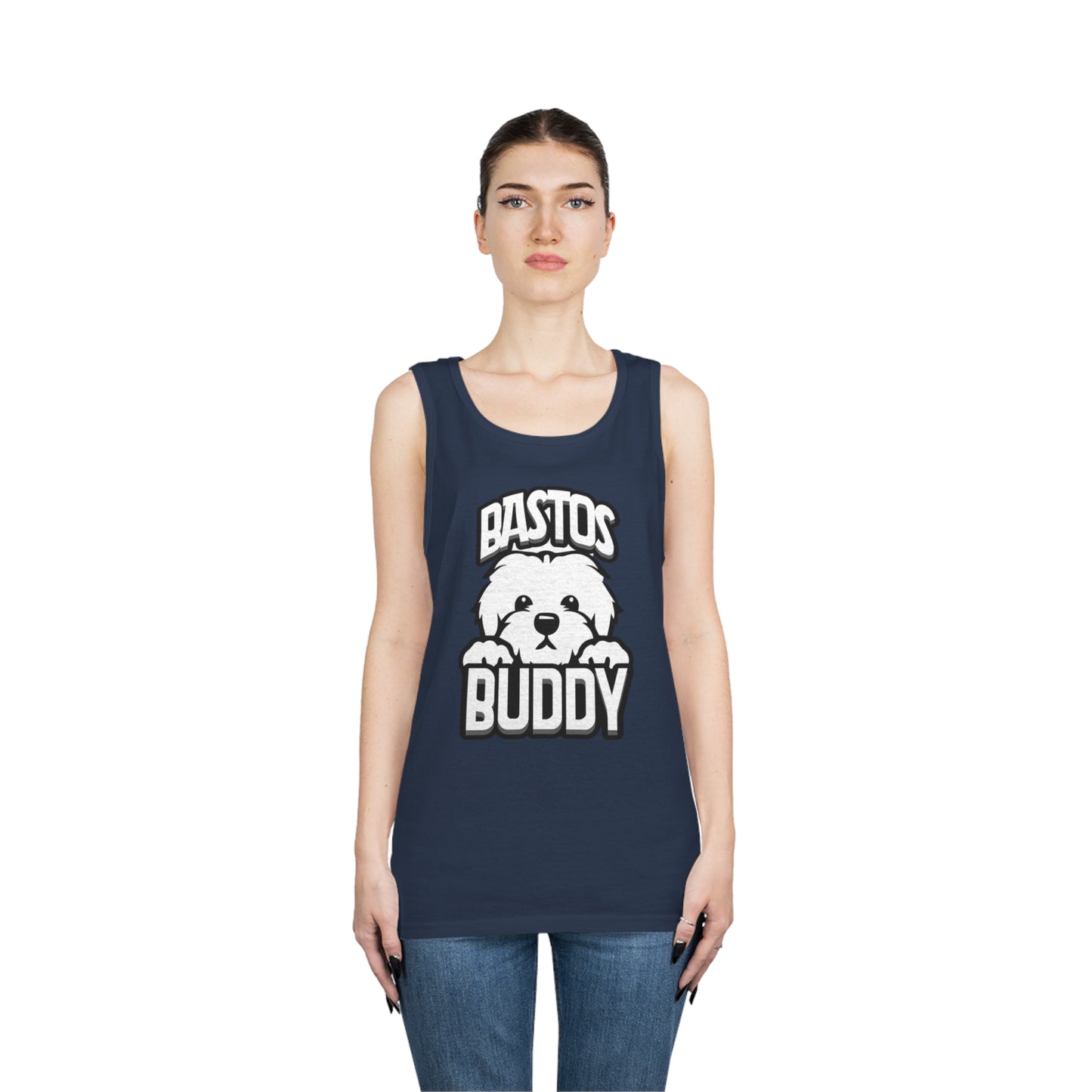 Bastos Buddy Signature Logo - Unisex Heavy Cotton Tank Top