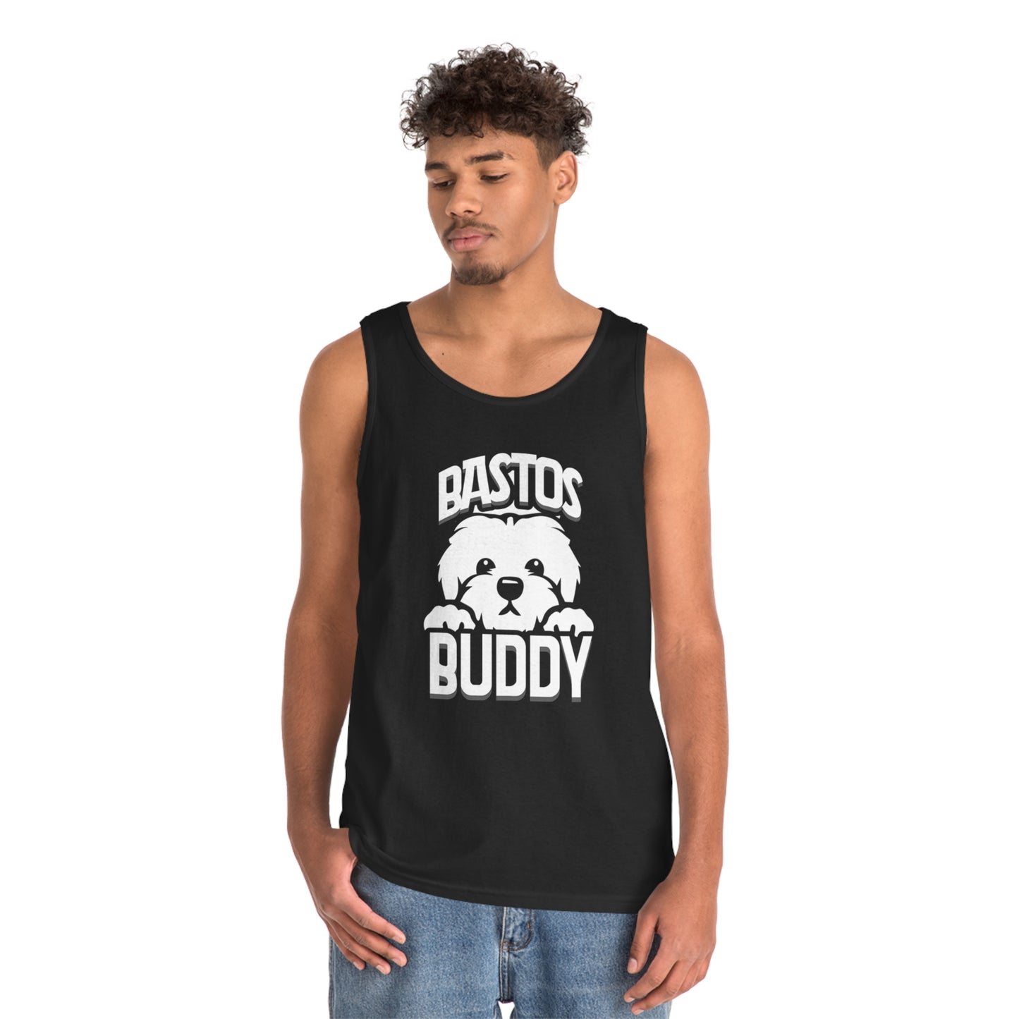 Bastos Buddy Signature Logo - Unisex Heavy Cotton Tank Top