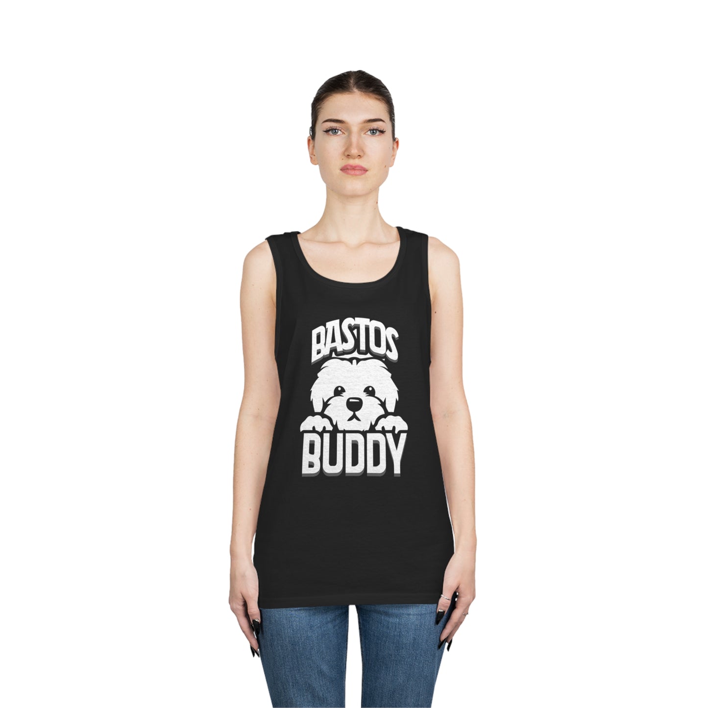 Bastos Buddy Signature Logo - Unisex Heavy Cotton Tank Top