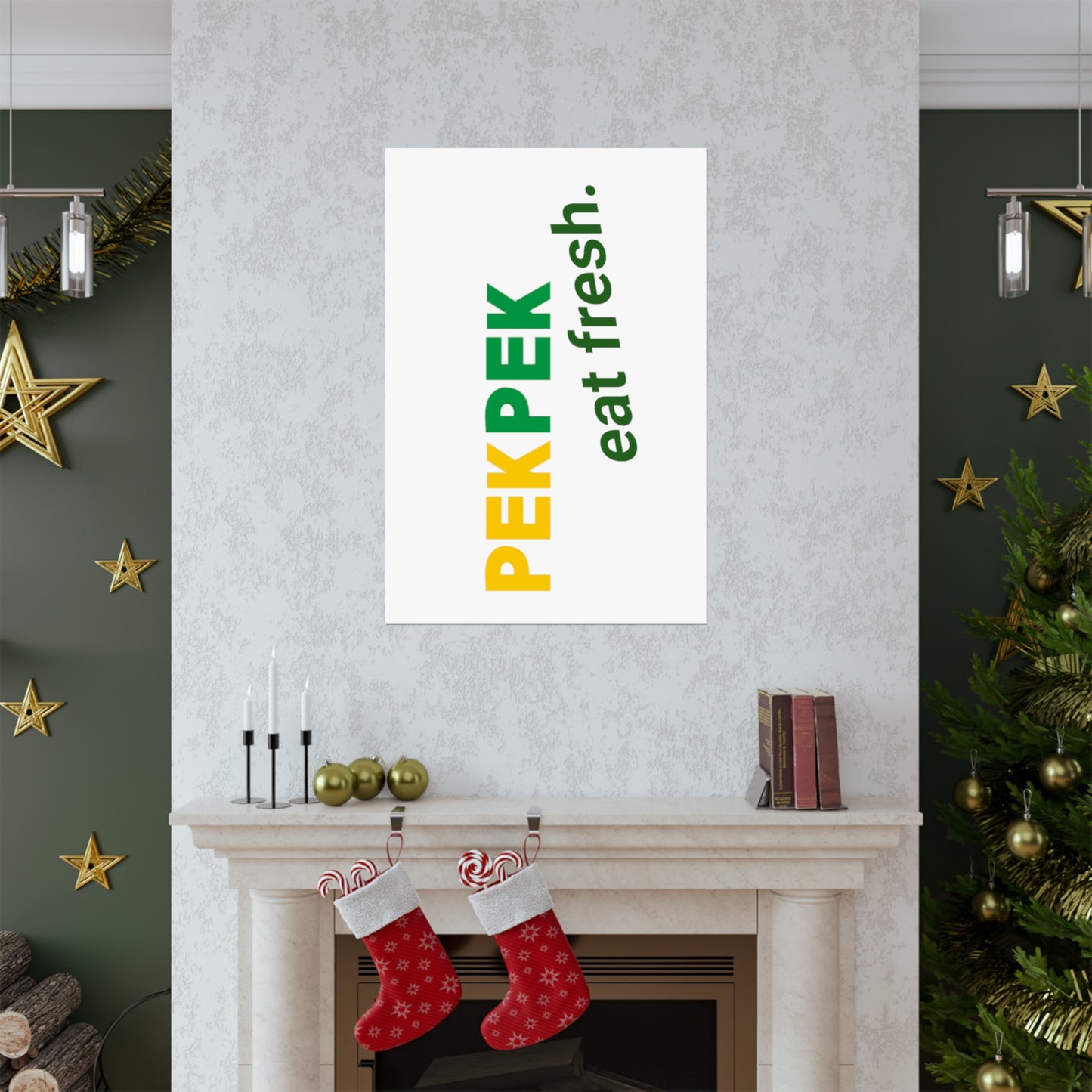 Pek Pek Eat Fresh Matte Vertical Poster